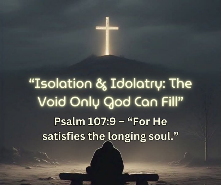 Idolatry and Isolation – Filling the Void Only God Can Satisfy